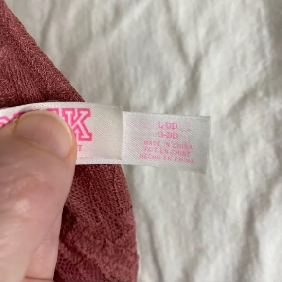 VS PINK High Neck Floral Lace Bralette L-DD - Picture 5 of 10